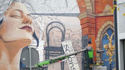 Attēls rakstam: Ar sienu gleznojumu stāsta par Daugavpili
