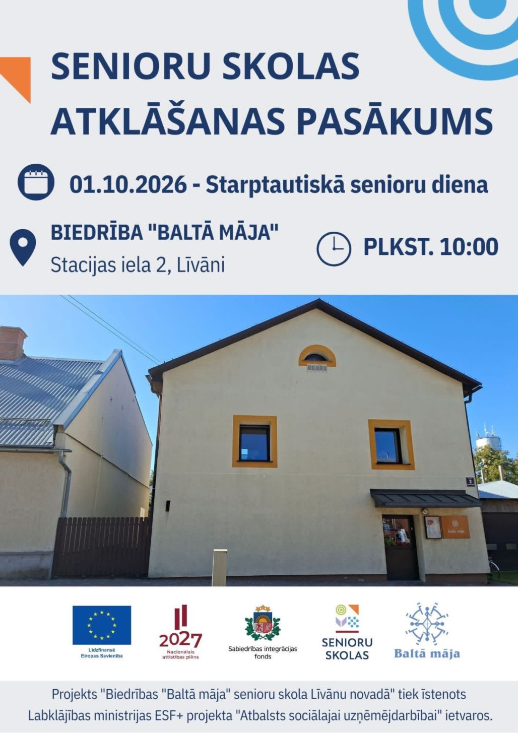 Senioru skolas atklāšanas pasākums