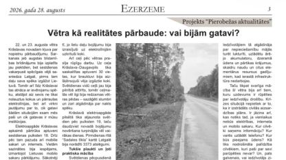 Attēls rakstam: Ezerzeme: Vētra kā realitātes pārbaude: vai bijām gatavi?
