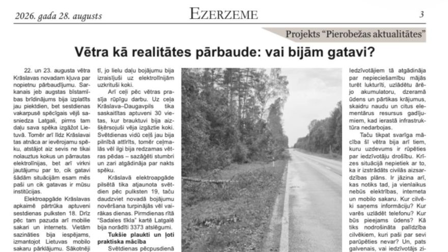 Attēls rakstam: Ezerzeme: Vētra kā realitātes pārbaude: vai bijām gatavi?