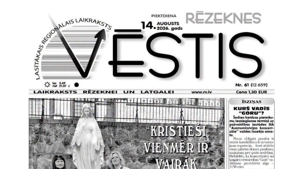 Rēzeknes Vēstis: Par kristiešu optimismu, sinagogas gida vakanci...