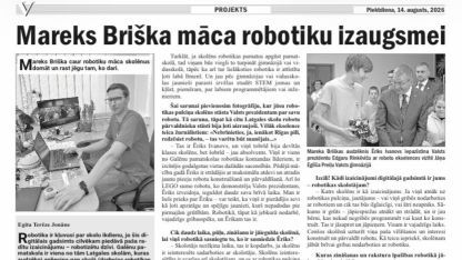 Attēls rakstam: Vietējā Latgales Avīze: Mareks Briška māca robotiku izaugsmei