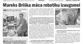 Attēls rakstam: Vietējā Latgales Avīze: Mareks Briška māca robotiku izaugsmei
