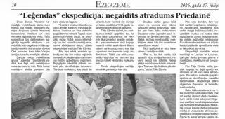 Attēls rakstam: Ezerzeme: "Leģendas" ekspedīcija - negaidīts atradums Priedainē