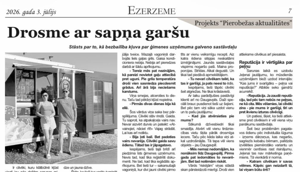 Ezerzeme: Drosme ar sapņa garšu