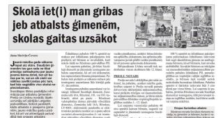 Attēls rakstam: Vietējā Latgales Avīze: Par pašvaldību atbalstu ģimenēm skolas cēlienā