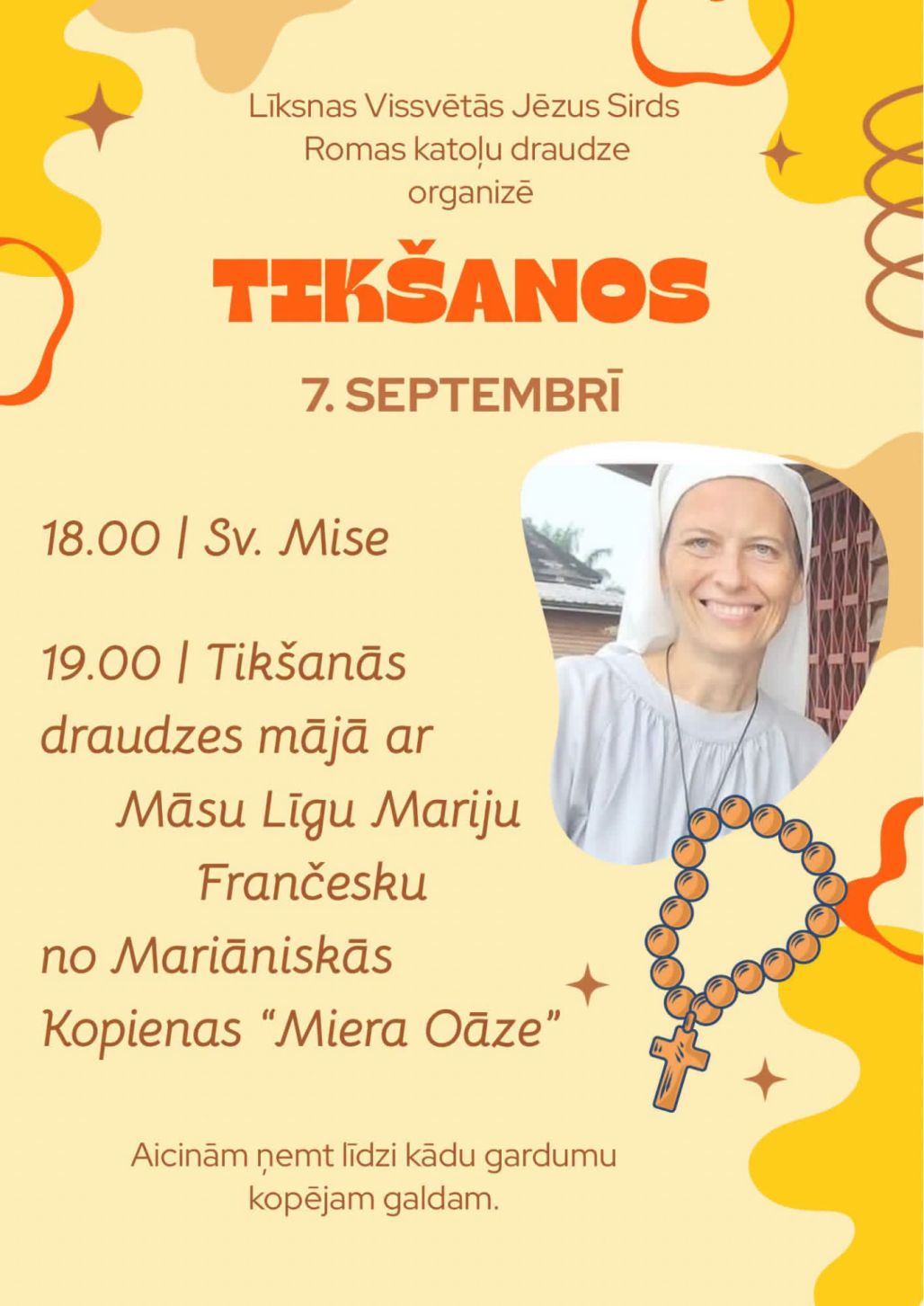 Tikšanās ar māsu Līgu Mariju Frančesku