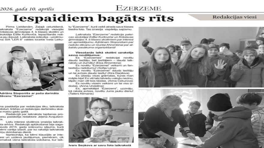 Attēls rakstam: "Ezerzeme": Iespaidiem bagāts rīts