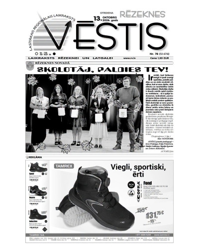Rēzeknes Vēstis - lasi laikrakstu jau šodien!
