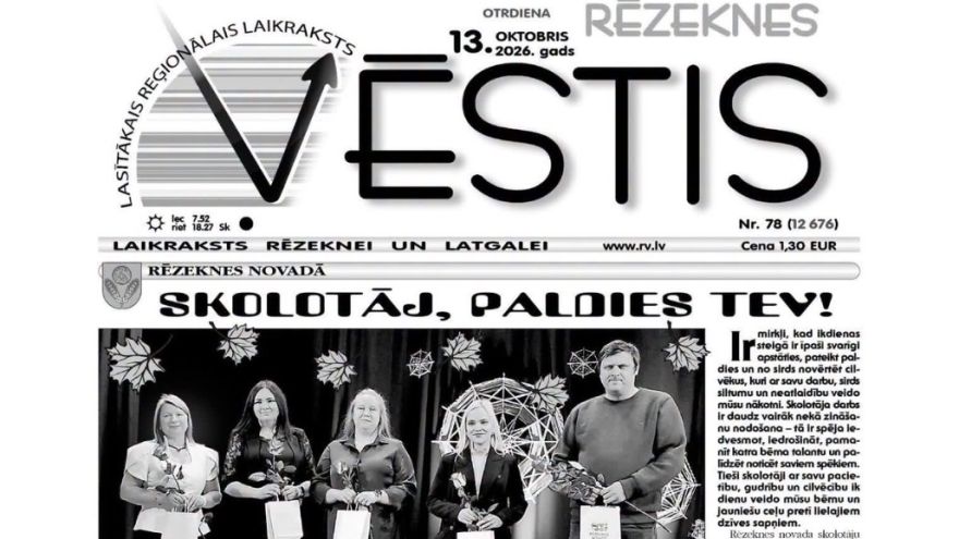 Attēls rakstam: Rēzeknes Vēstis - lasi laikrakstu jau šodien!