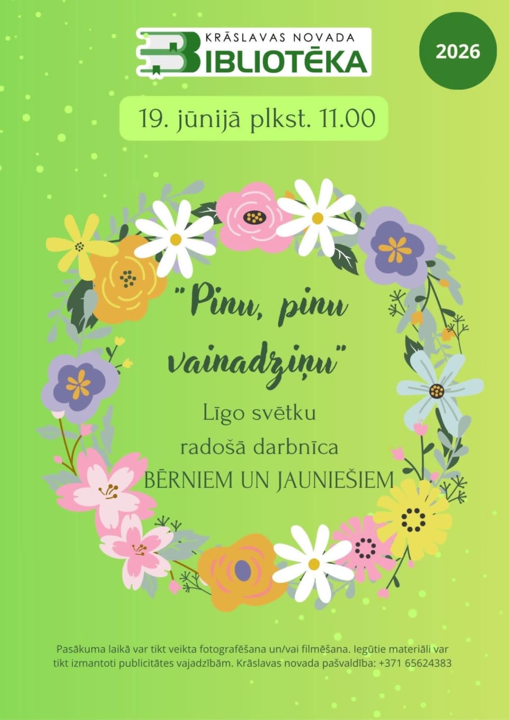 Līgo vainadziņu darbnīca