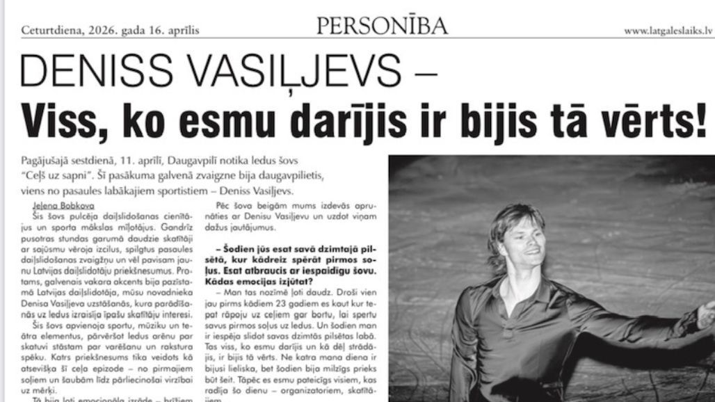 "Latgales Laiks": Deniss Vasiļjevs - viss, ko esmu darījis, ir bijis tā vērts!
