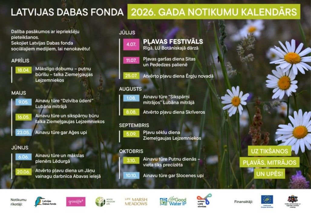 Latvijas Dabas fonds aicina izglītoties dabā