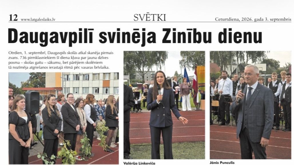 Latgales Laiks: Daugavpilī svinēja Zinību dienu