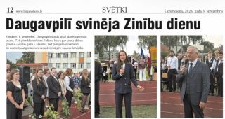 Attēls rakstam: Latgales Laiks: Daugavpilī svinēja Zinību dienu