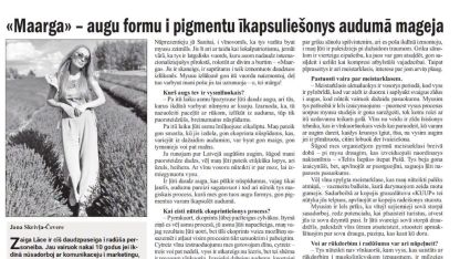 Attēls rakstam: Vietējā Latgales Avīze: Saruna ar ekoprinta studijas "Maarga" radītāju Zaigu Lāci