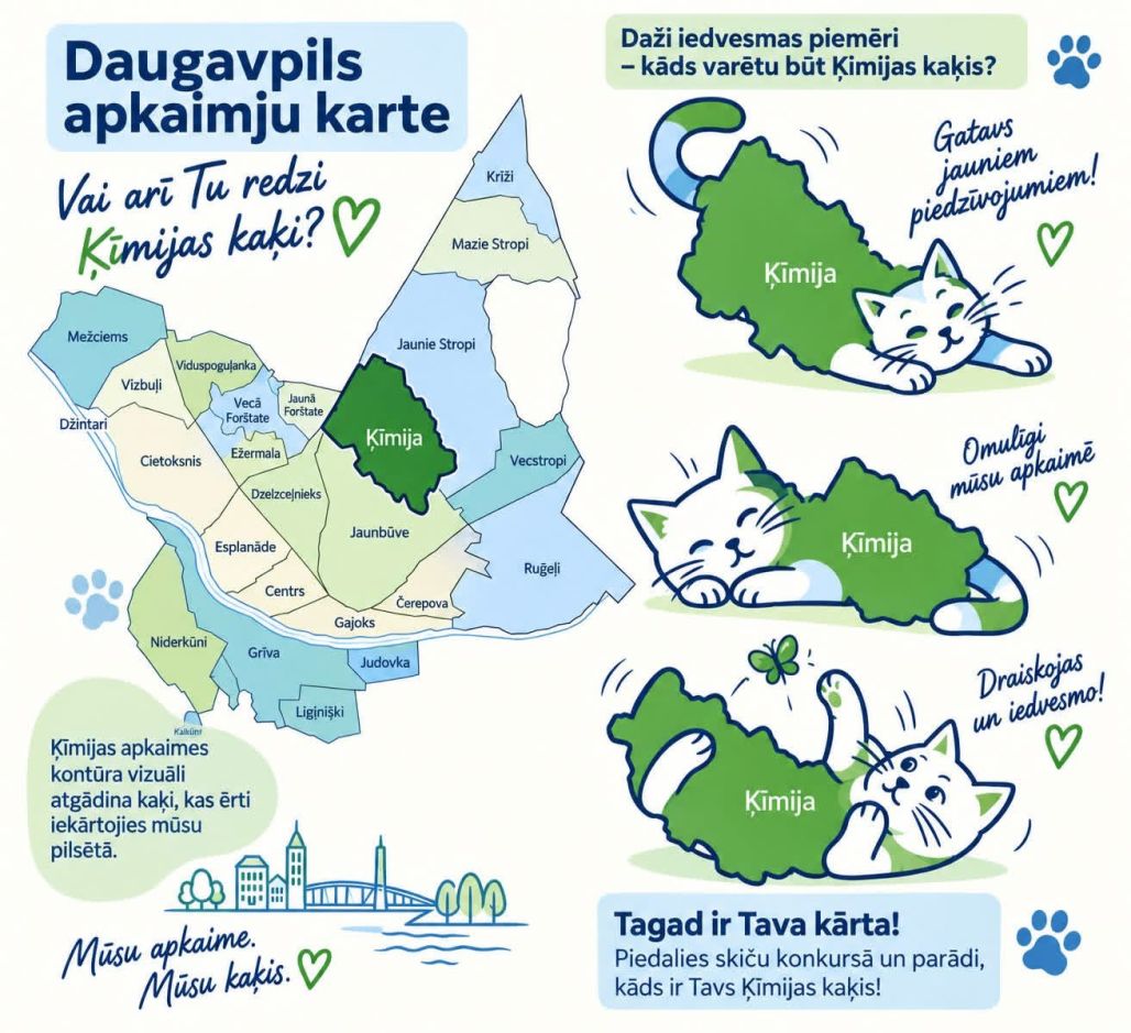 Daugavpilieši zīmē Ķīmijas apkaimes kaķi