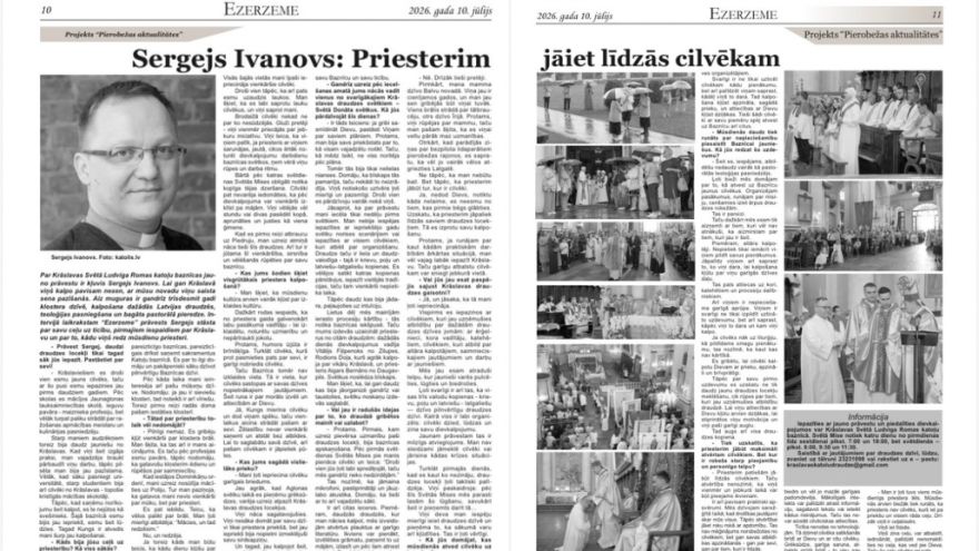 Attēls rakstam: Ezerzeme. Sergejs Ivanovs: Priesterim jāiet līdzās cilvēkam