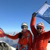 Attēls rakstam: Artjoms Šulmanis Castor virsotnē uznesa Krāslavas karogu