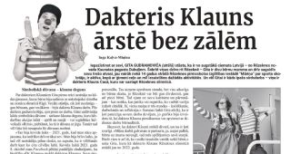 Attēls rakstam: "Vietējā Latgales Avīze": Dakteris Klauns ārstē bez zālēm