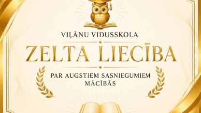 Attēls rakstam: Viļānu vidusskolā pasniedz Zelta liecības