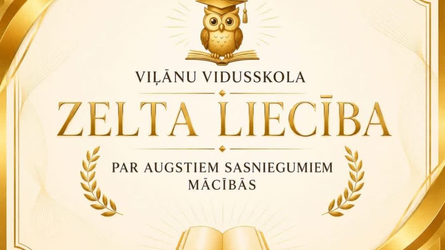Attēls rakstam: Viļānu vidusskolā pasniedz Zelta liecības