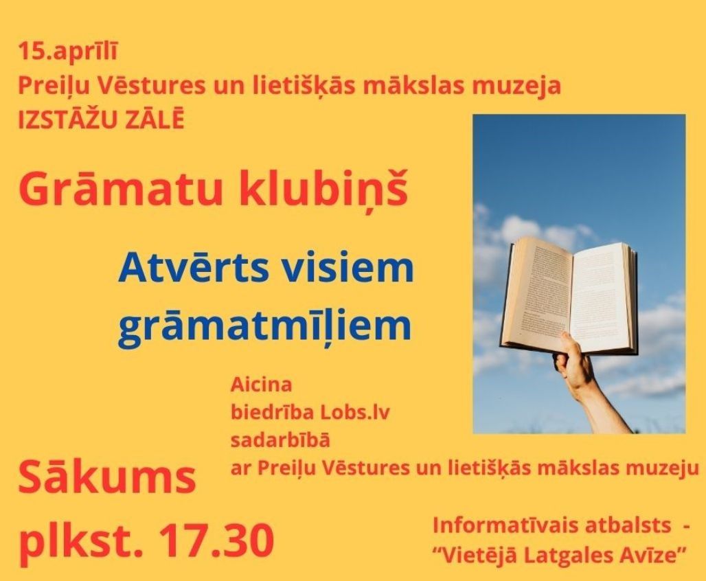 Atnāc uz Grāmatu klubiņu!