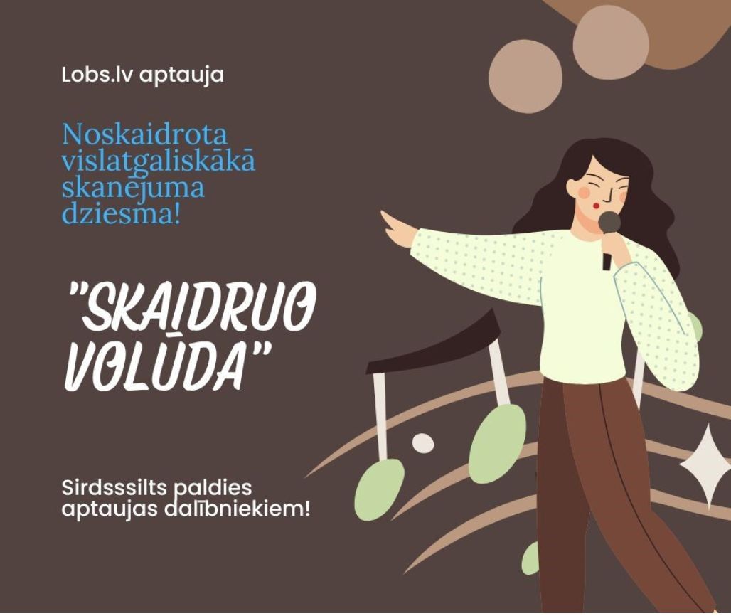 Vislatgaliskākā skanējuma dziesma ir "Skaidruo volūda"