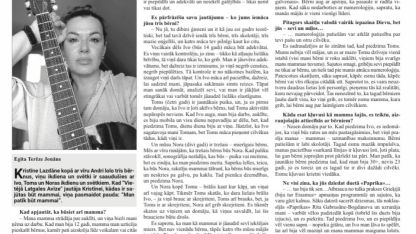 Attēls rakstam: Vietējā Latgales Avīze: Kristīnei Lazdānei patīk būt mammai