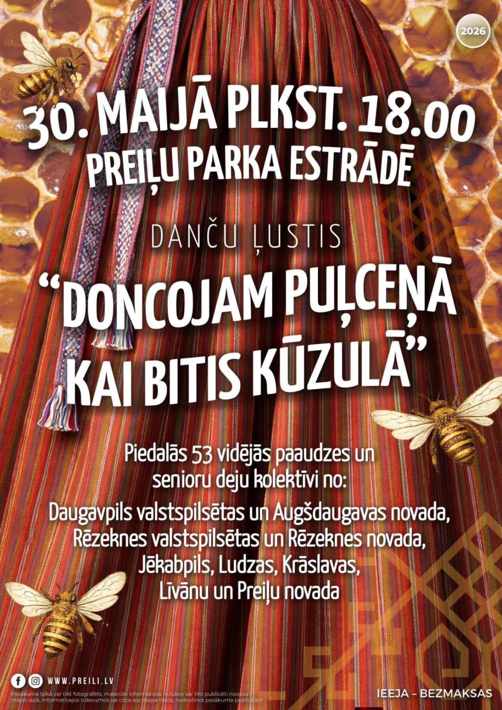 Danču ļustis Preiļu parka estrādē