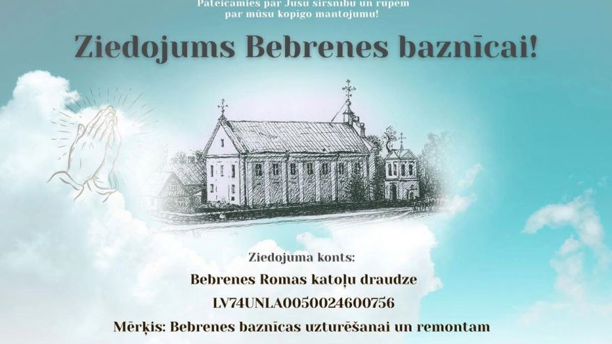 Attēls rakstam: Atbalsti Bebrenes katoļu draudzi!