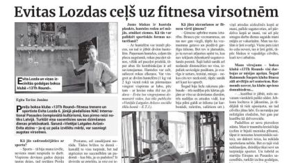 Attēls rakstam: Vietējā Latgales Avīze: Evitas Lozdas ceļš uz fitnesa virsotnēm