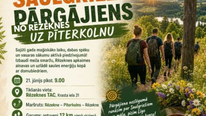 Attēls rakstam: Saulgriežu pārgājiens uz Pīterkolnu