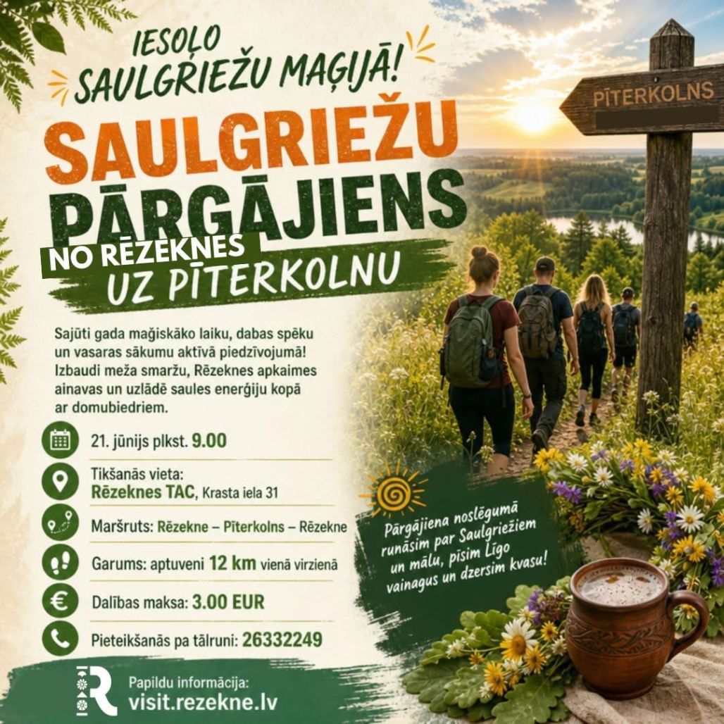 Saulgriežu pārgājiens uz Pīterkolnu