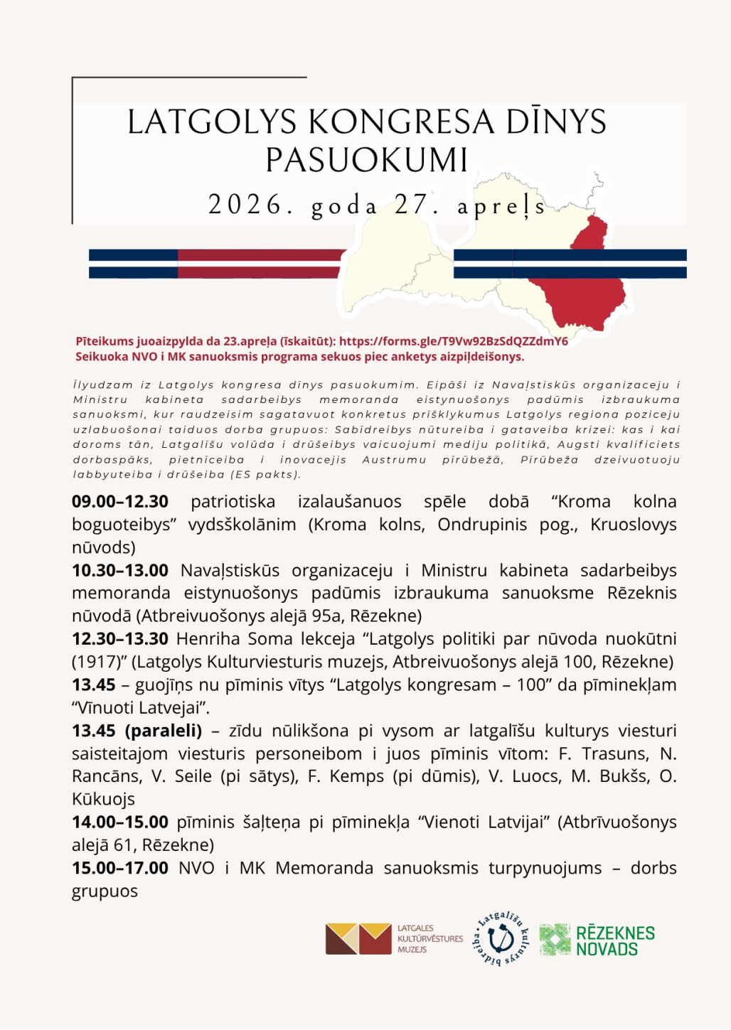 Latgolys kongresa dīnys pasuokumi