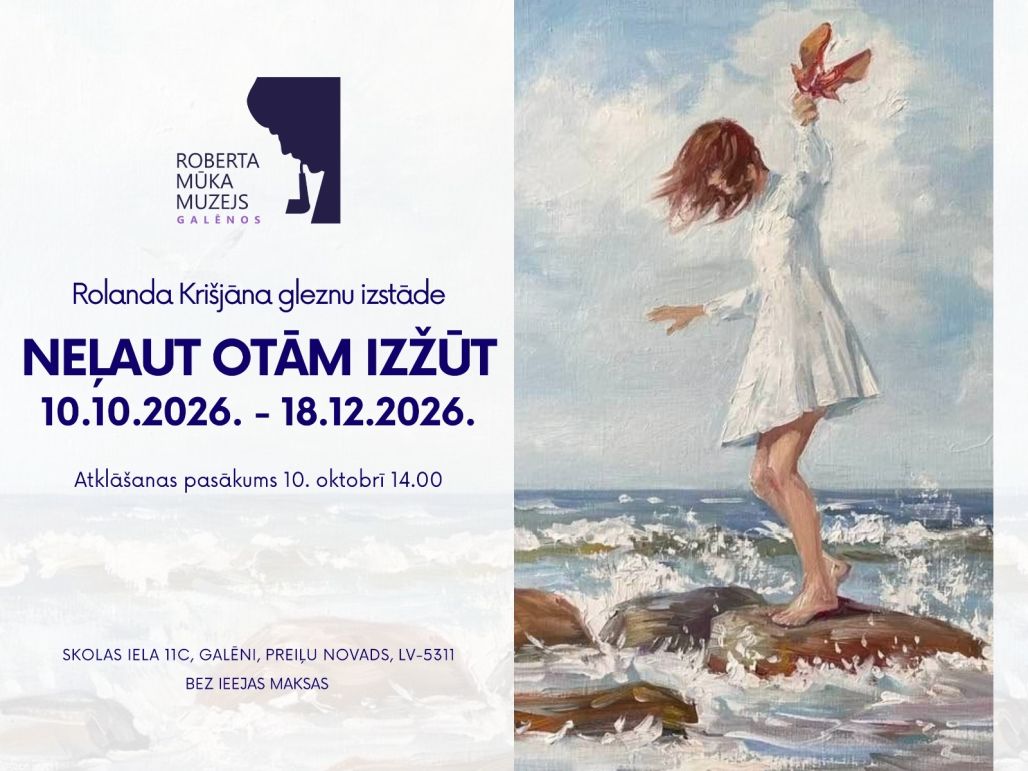 Rolanda Krišjāna gleznu izstāde "Neļaut otām izžūt"