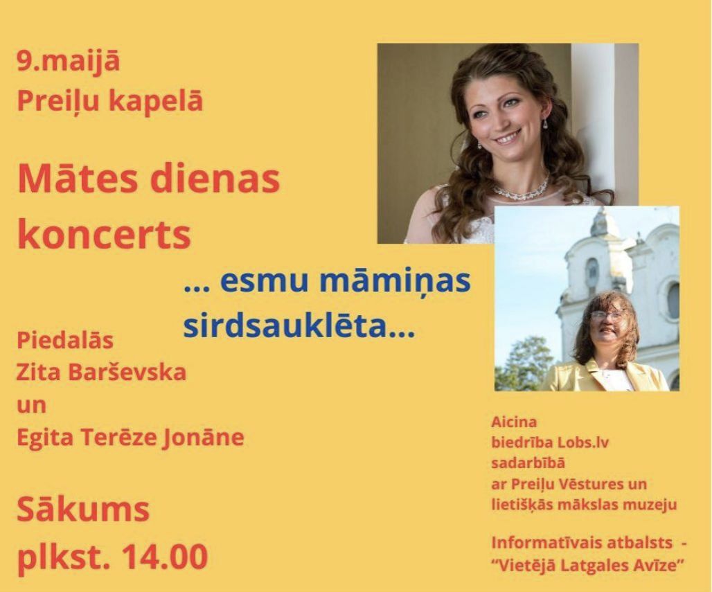 Preiļu kapelā skanēs Mātes dienas koncerts