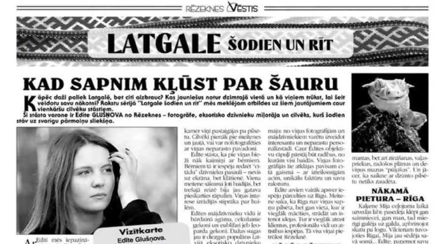 Attēls rakstam: Rēzeknes Vēstis: Kad sapnim kļūst par šauru