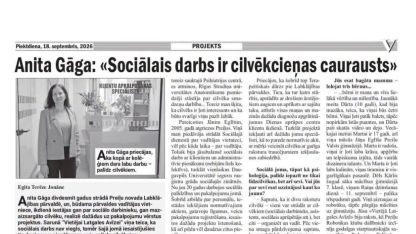 Attēls rakstam: Vietējā Latgales Avīze. Anita Gāga: "Sociālais darbs ir cilvēkcieņas caurausts"